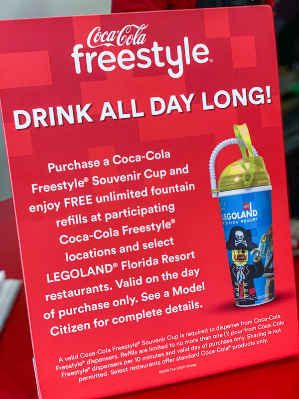 legoland free refills information