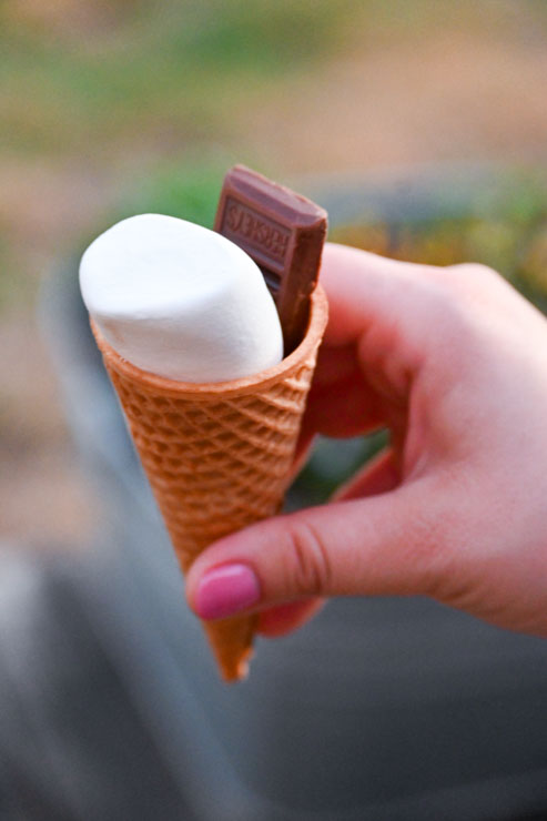 Campfire Desserts: S’mores Campfire Cones