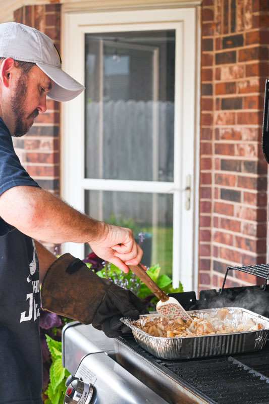 Chef Anthony is making the perfect dish to bring to the tailgate