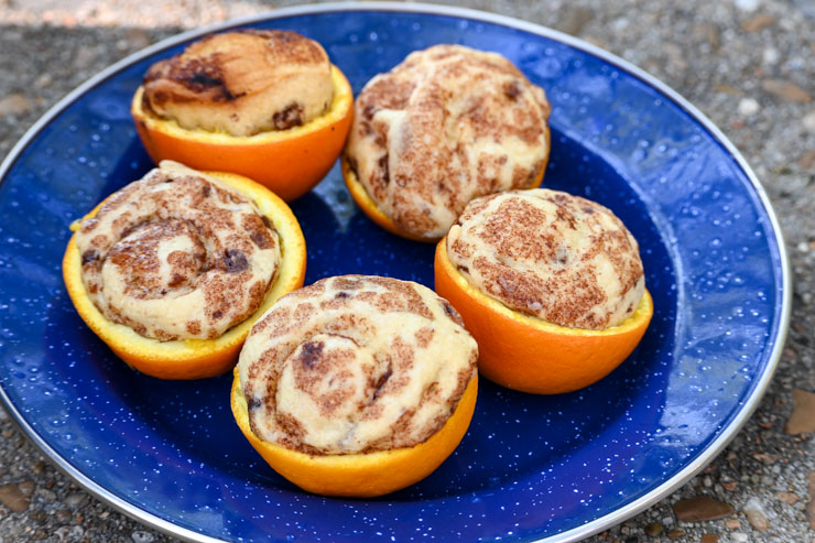 campfire orange cinnamon rolls