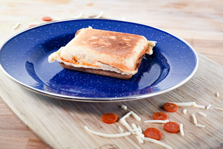 Pie iron pizza pocket -recipes for pie irons