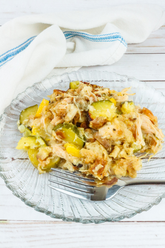 Dutch Oven Chicken Squash Casserole Easy Campfire Recipe