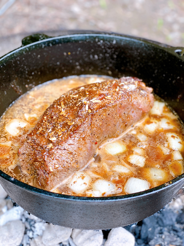 Dutch Oven Roast cooking