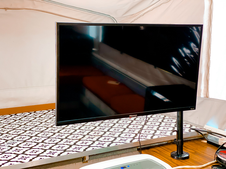 pop up camper tv