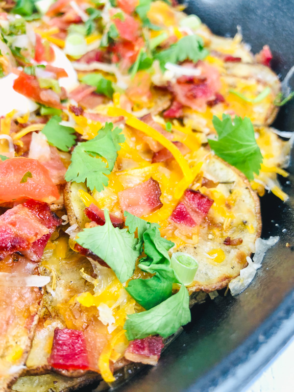 potato nachos close up