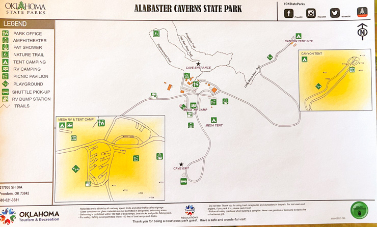 Alabaster Caverns Map