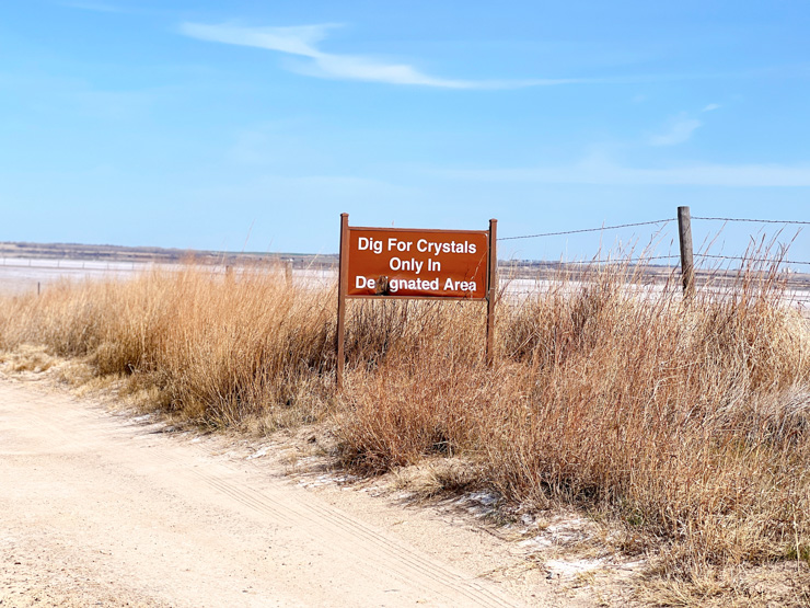 crystal digging sign