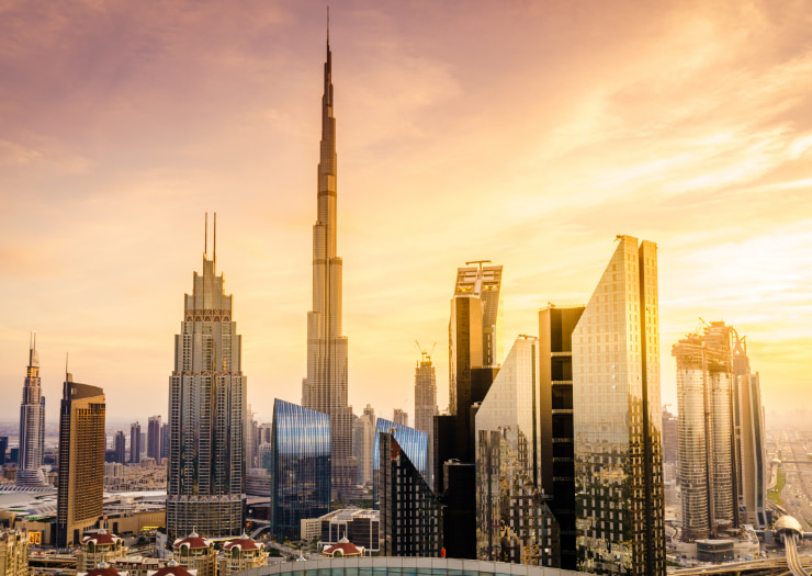 beautiful building view in dubai