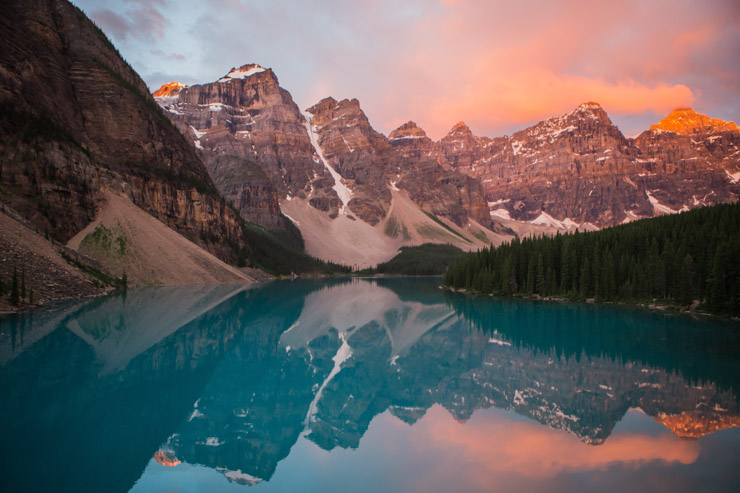 sunset spots in Banff