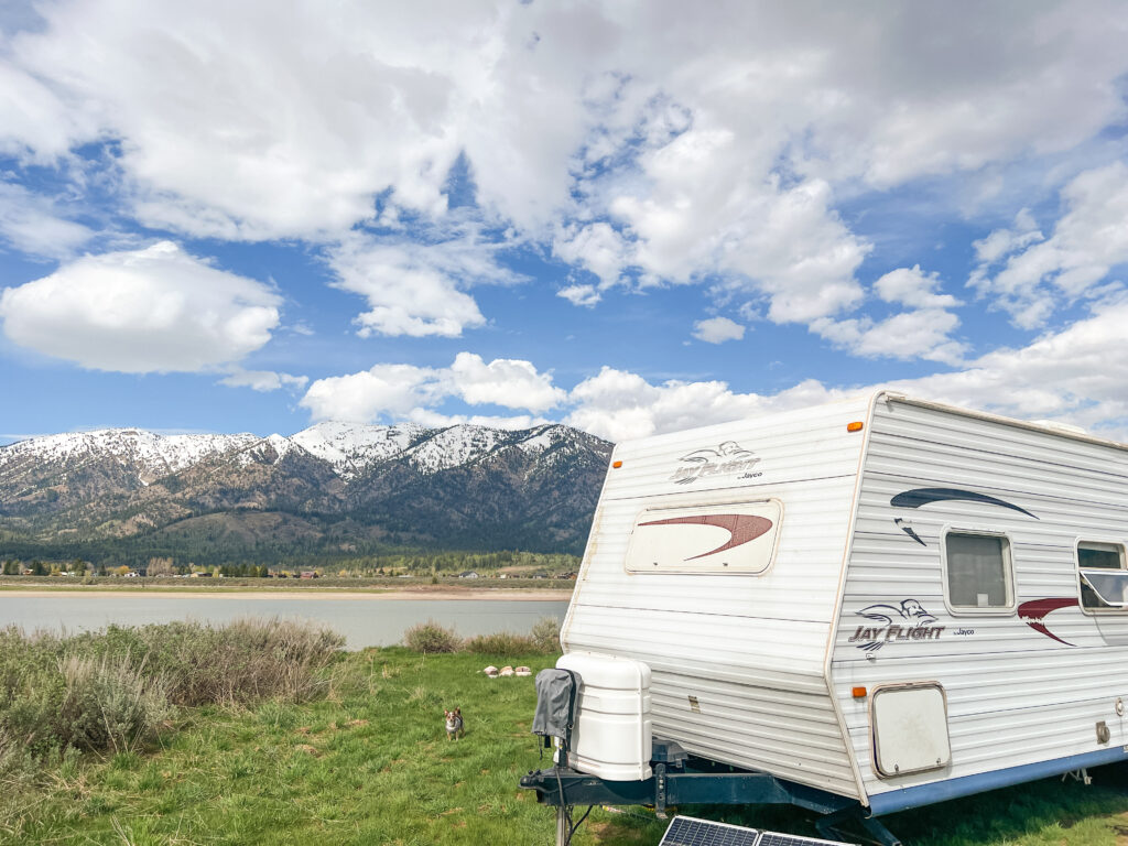 camper RV Boondocking App in alpine wyoming