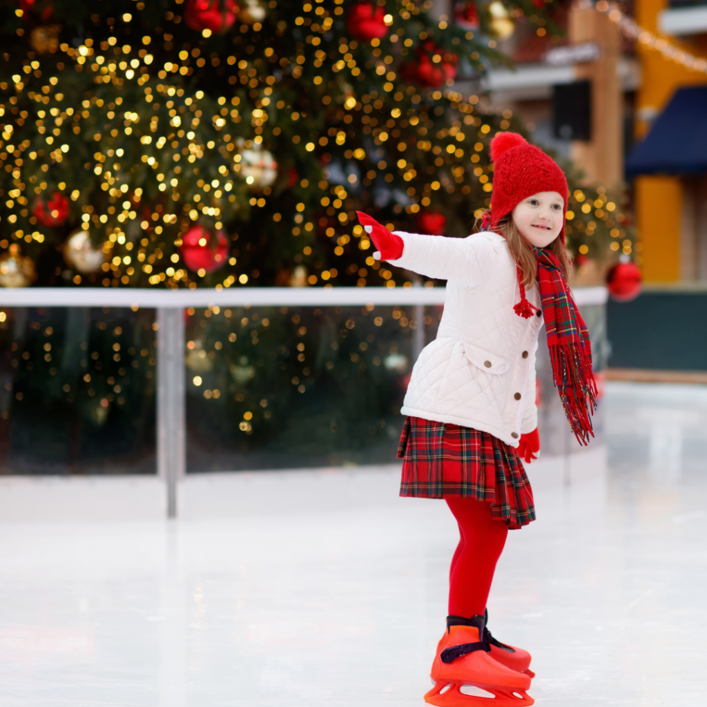 Girl Skating at Holiday Event in Chickasaw Country