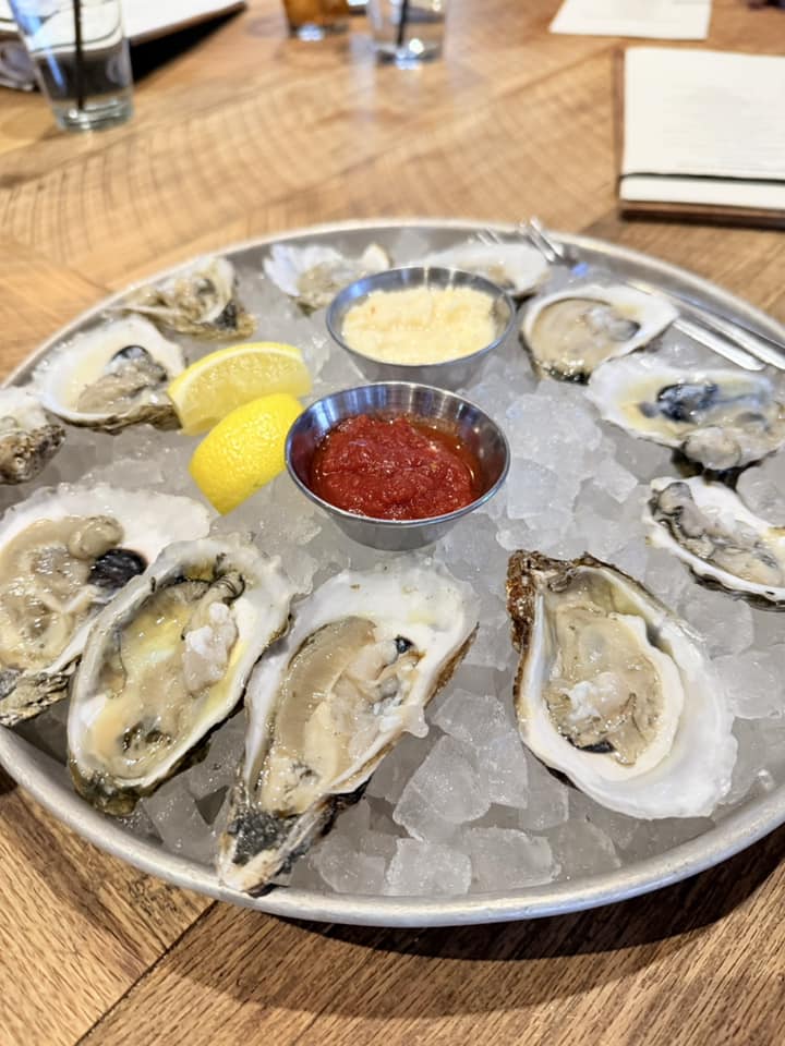 Nashville in December  eating oysters