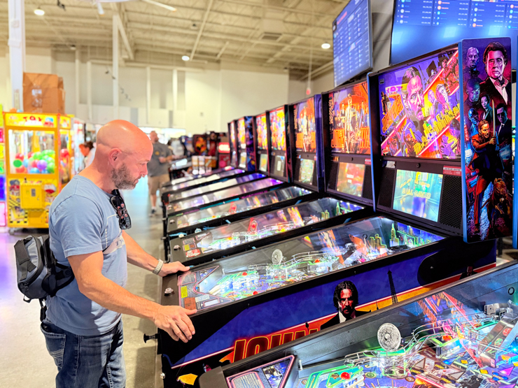 Daniel playing Pinball