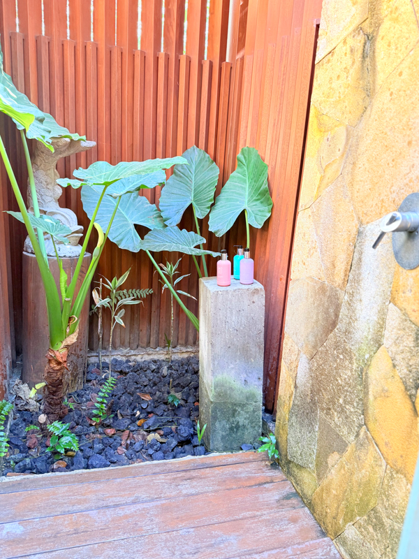 Outdoor shower at Tzicuri Spa  Delta Hotels Riviera Nayarit