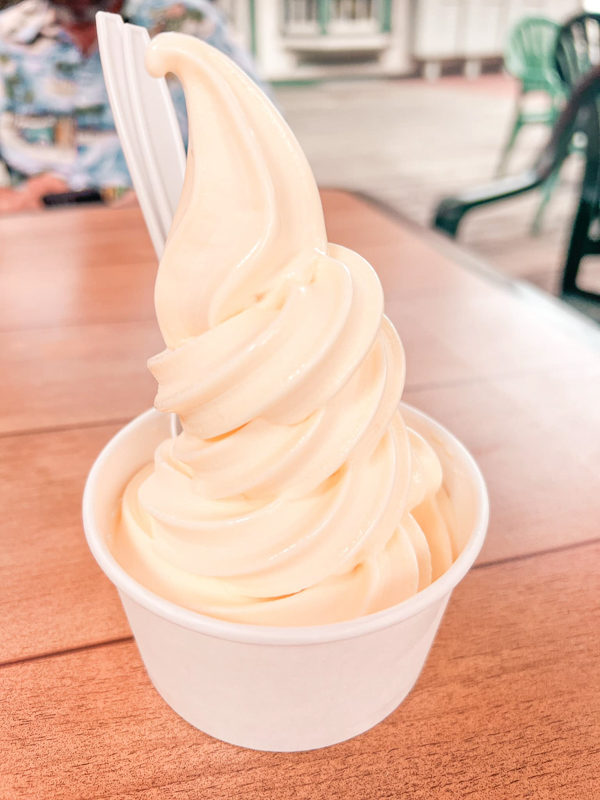 Bubba & Finn's dole whip in Kona Hawaii