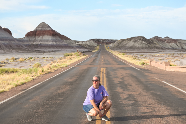 Painted Desert Melissa on our Arizona Road Trip