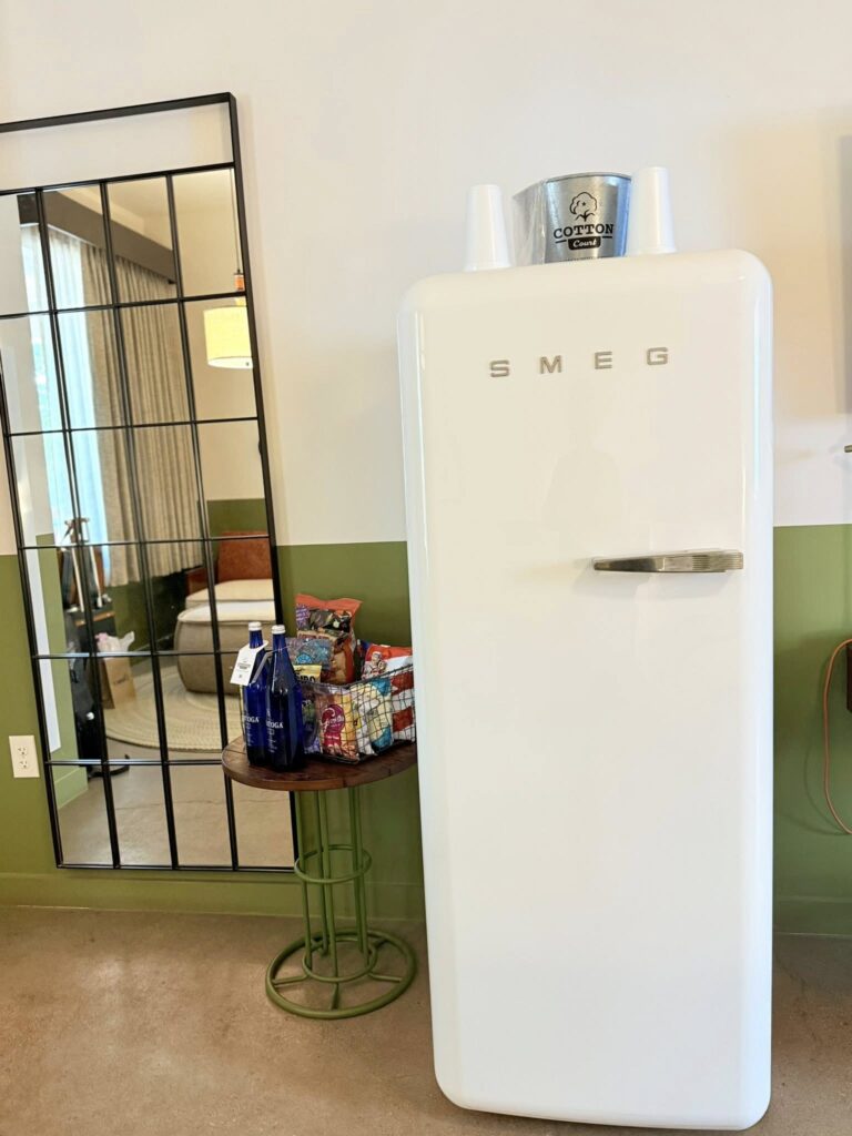 SMEG Refrigerator at Cotton Court Hotel Lubbock