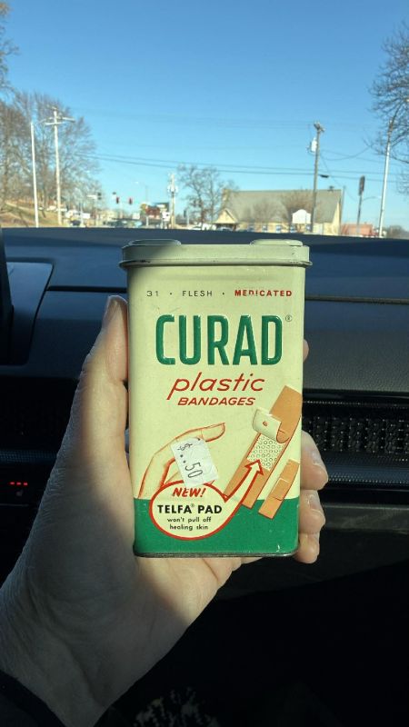 Route 66 Thrift Stops find Curad Tin
Best thrift stores on Route 66