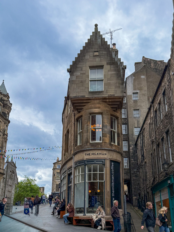 The Milkman coffee shop, located on the corner of Cockburn Street.