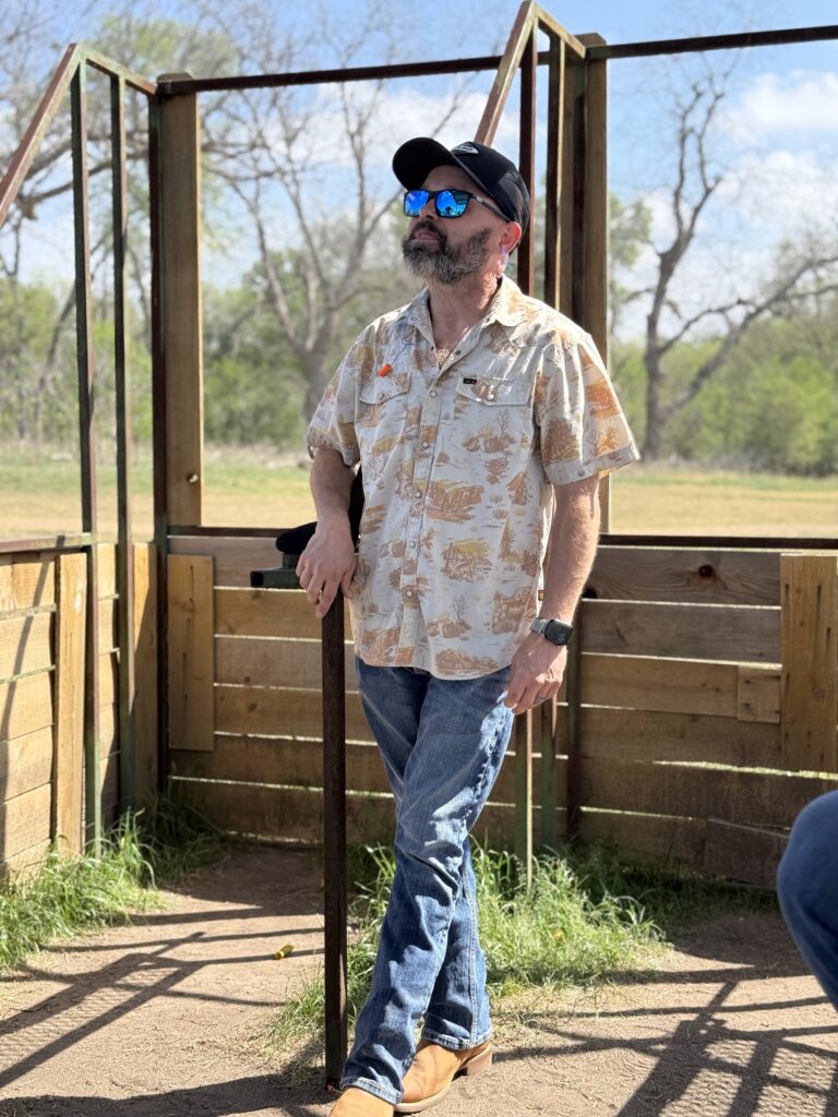 Daniel at Skeet Shooting Event at Lone Star Ranch