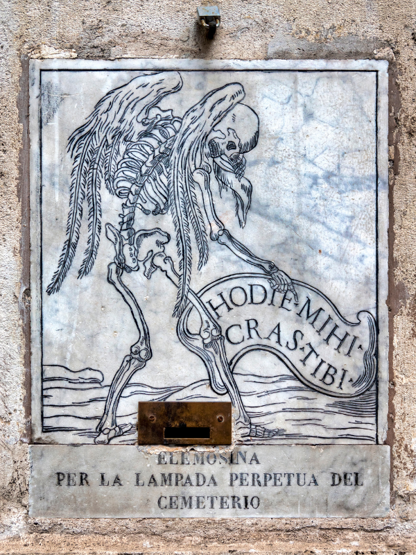 Marble Plaque for the collection of alms at Santa Maria Dell'Orazione E Morte