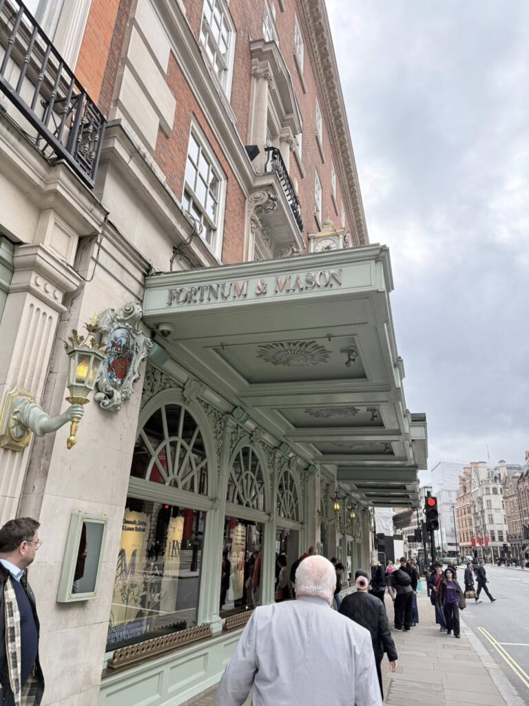 Exterior at Fortnum & Mason afternoon tea
