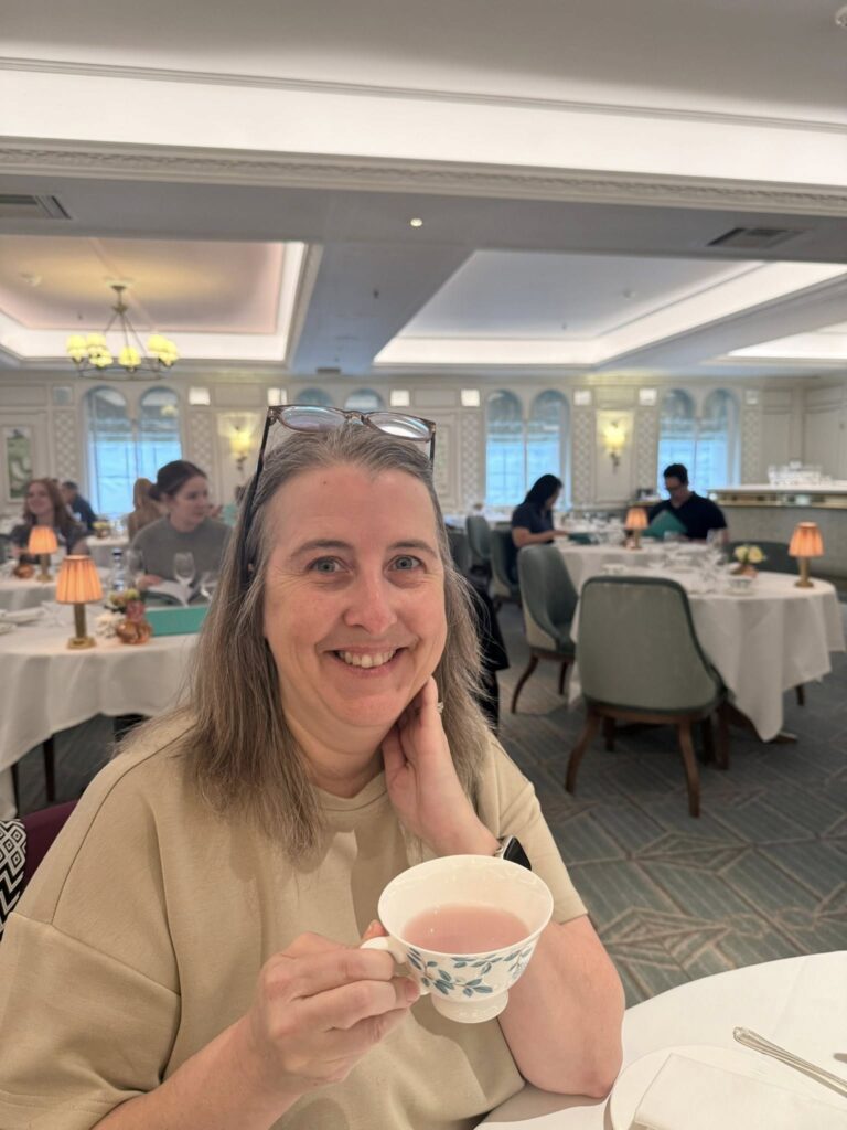 Melissa at Fortnum & Mason for afternoon tea