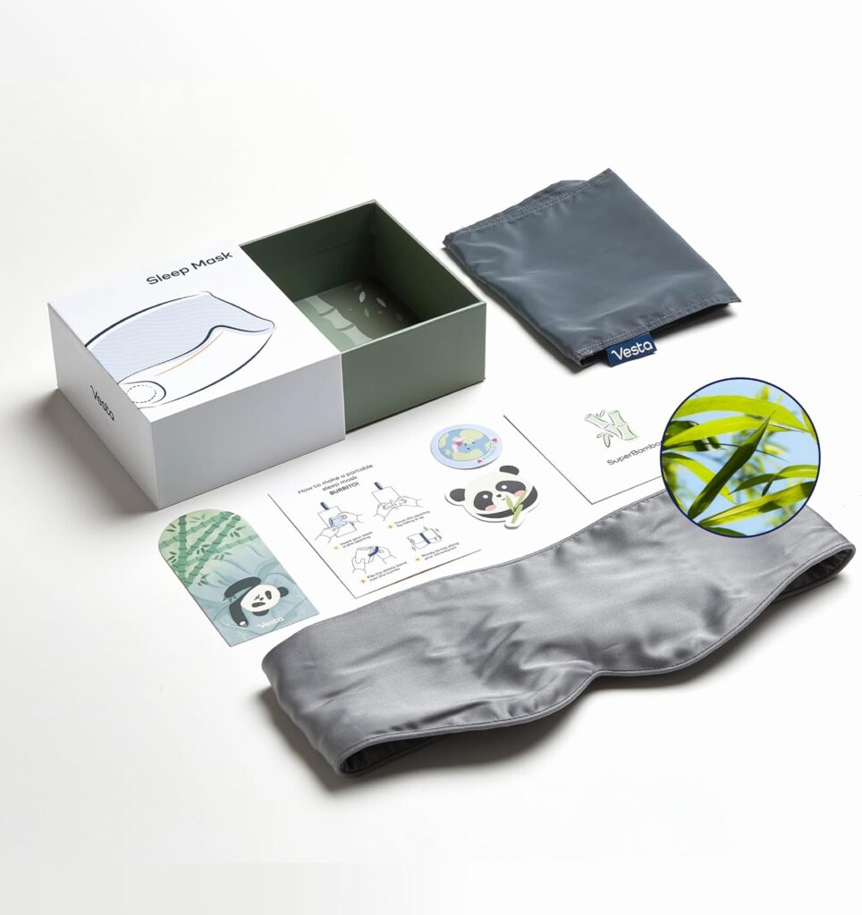 Vesta 100% Bamboo Viscose Sleep Mask Travel Gifts for Dad
