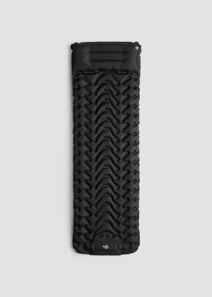 American Tall- Extra-Long Inflatable Camping Mat in Black