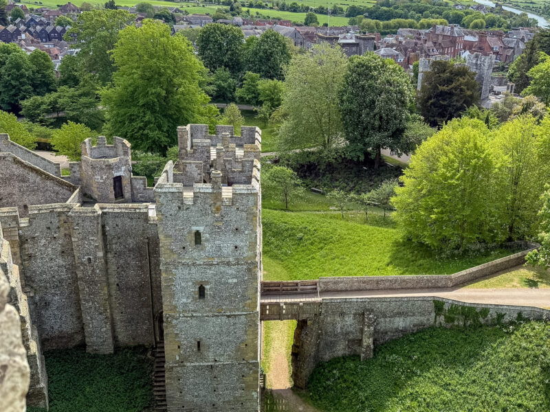 Arundel Castle with Town in View during day trip to Arundel