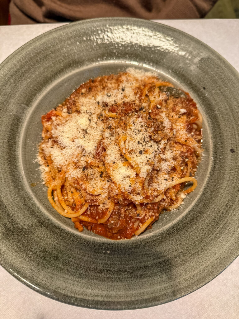 Bolognese at La Campania for Dinner During Our Day Trip to Arundel from London