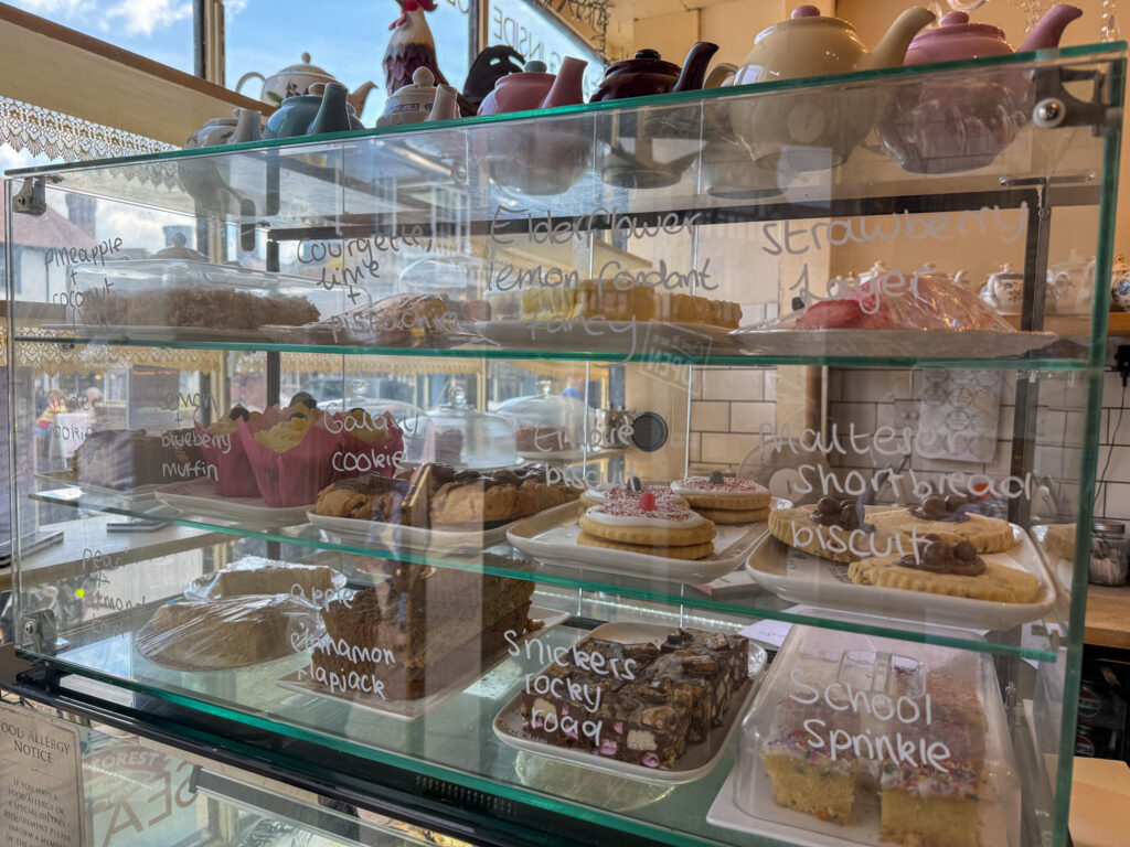 Dessert Case at Cockburn's Tea Rooms During Our Day Trip to Arundel from London