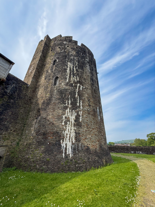 Caerphilly Castle in South Wales