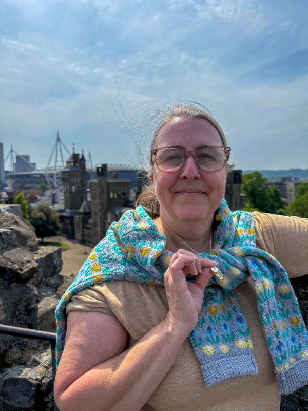 Melissa at Cardiff Castle in South Wales