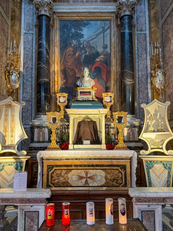 specialized altar or a reliquary, often used to display holy relics for veneration