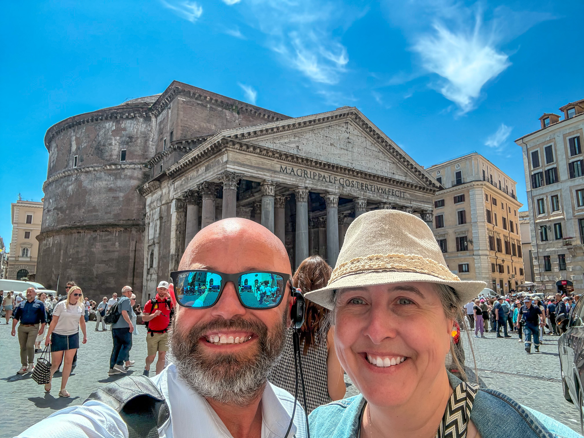 Daniel and Melissa at the Pantheon during our 5 days in Rome