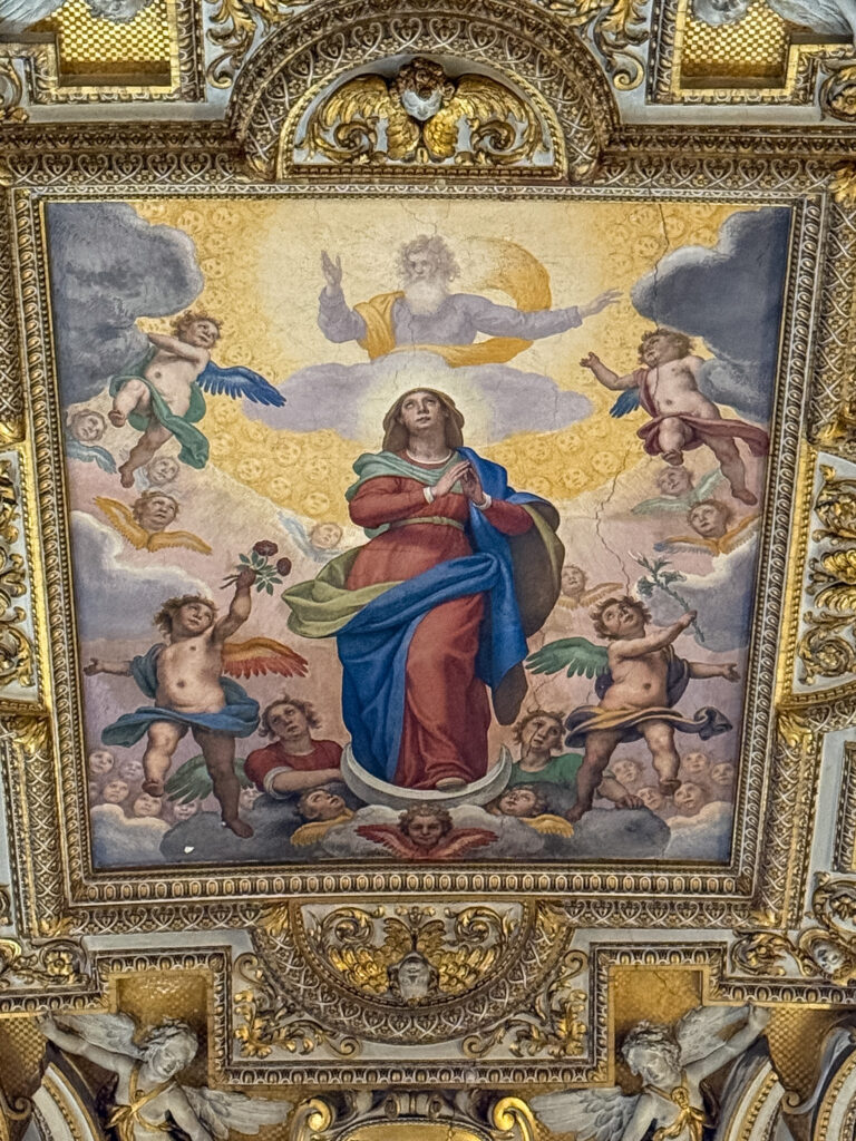This fresco is located in the Baptistery of the Basilica of Saint Mary Major in Rome.