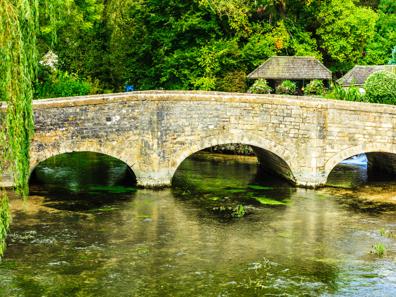 River Coln Bibury  on Cotswolds Road Trip