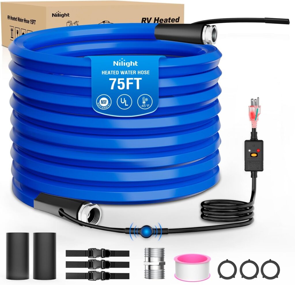 Nilight- 75FT Heated Water Hose RV Travel Gifts for Dad