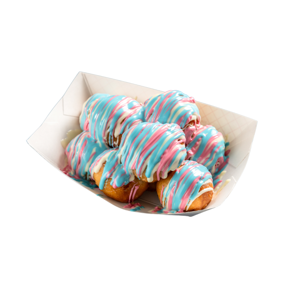 Strawberry Cotton Candy Puff Puff