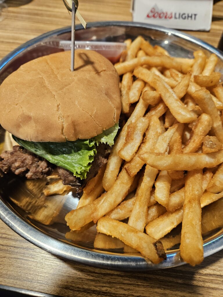V-Twin Burger and Fries at Fat Bullys