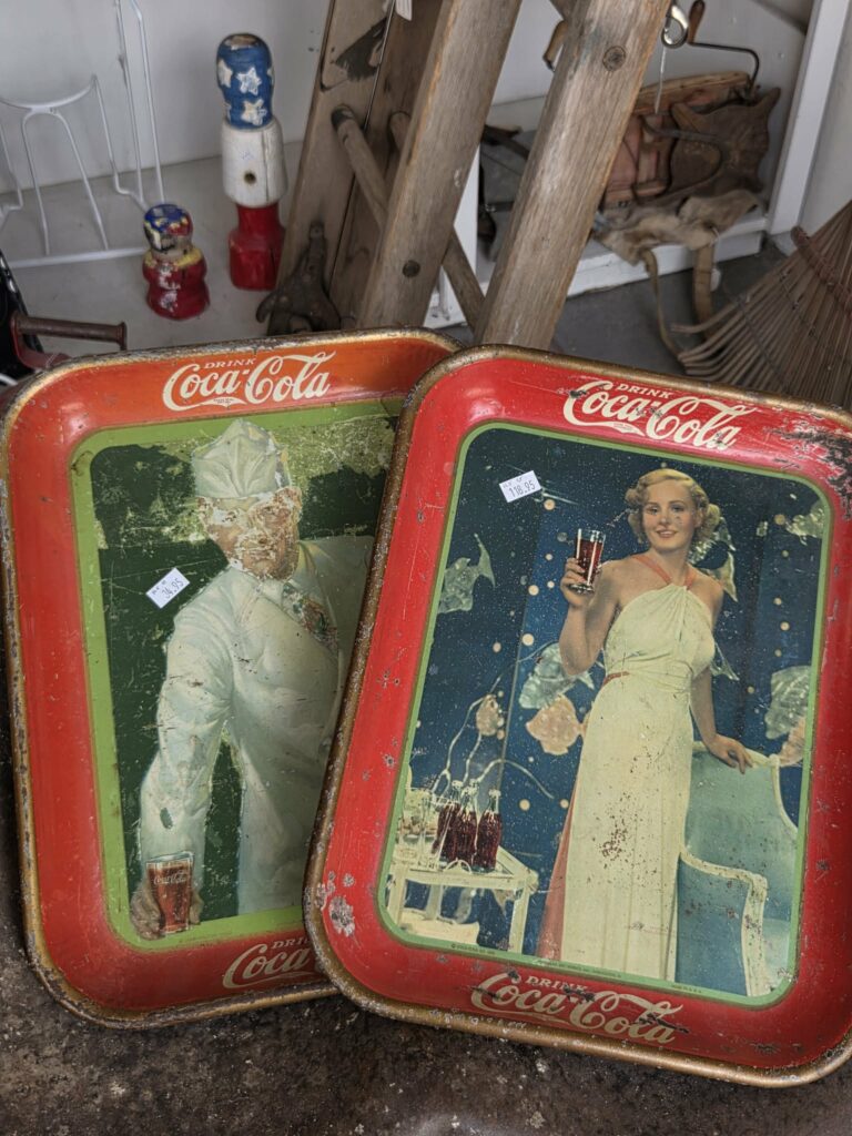the Gettin' Place Coca-Cola Trays during our Getaway & Retreat in Sulphur