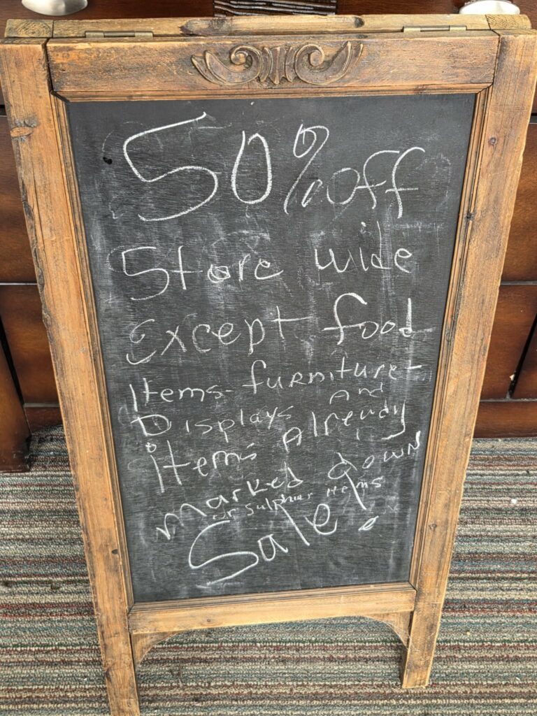 Sign at the Gettin' Place