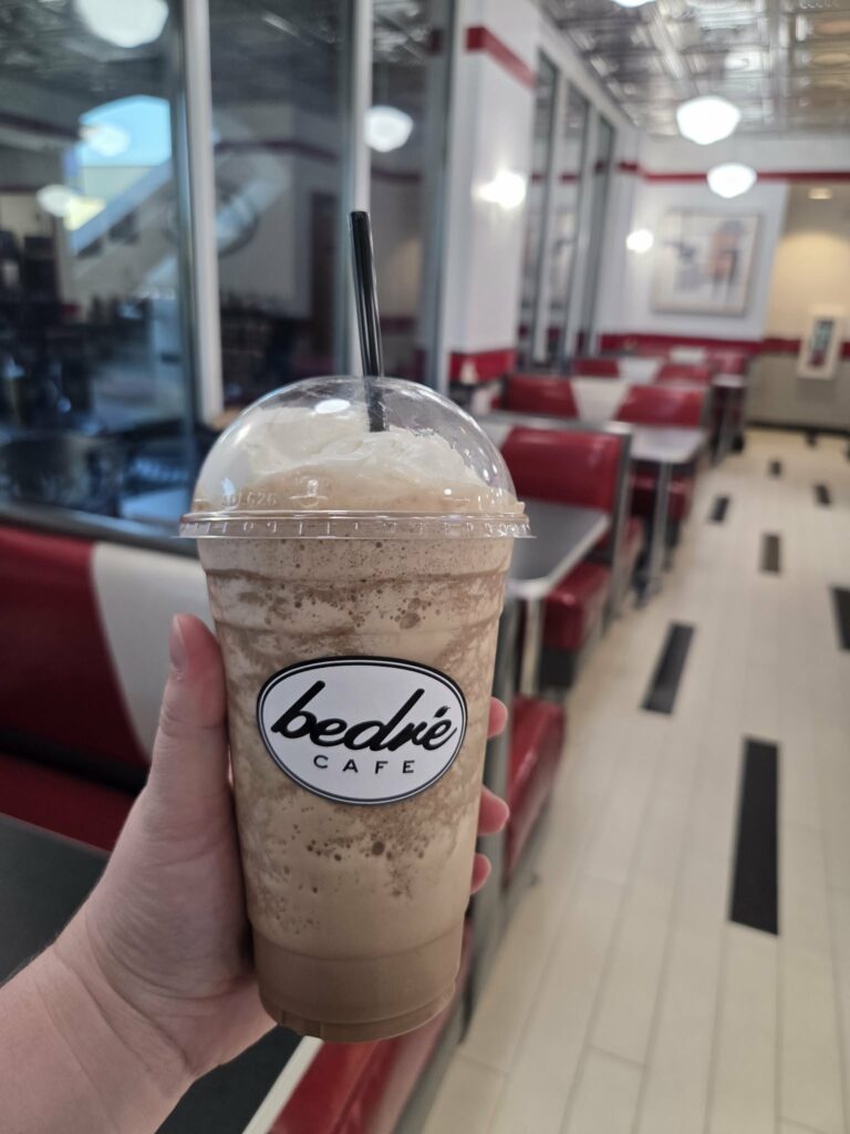 Mocha Frappucino at Bedre Cafe during our Getaway & Retreat in Sulphur