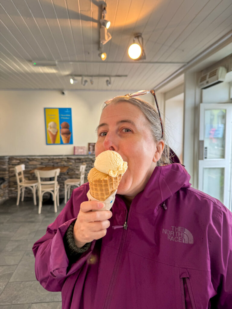 Melissa eating ice cream