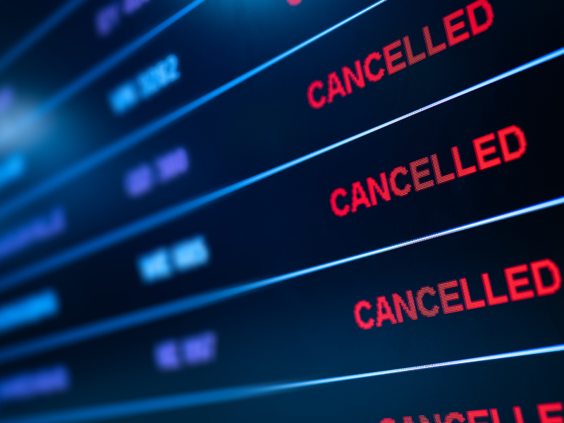 lose your luggage due to flight cancellations