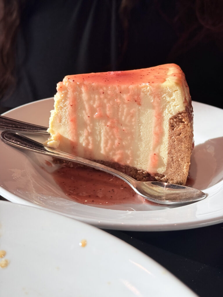 Cheesecake at The Springs during our Getaway & Retreat in Sulphur