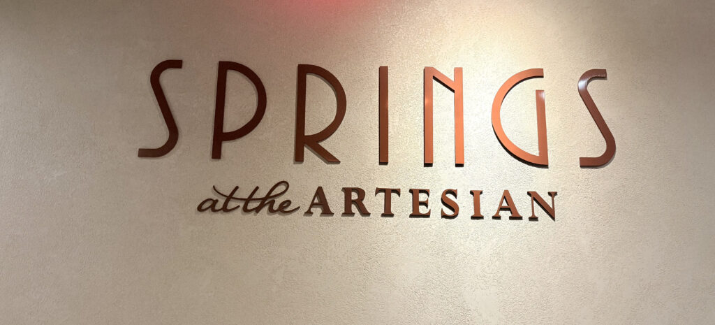 The Springs Sign during CQ Getaway & Retreat in Sulphur
