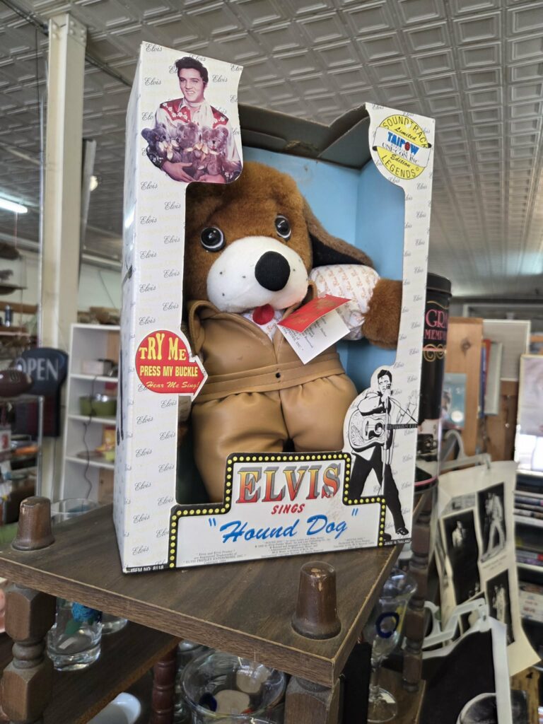 Elvis Hound Dog Toy at the Gettin' Place during our Getaway & Retreat in Sulphur